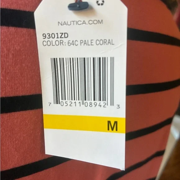 Nautica Women's Breton Sleeveless V-Neck Stretch Cotton Polo Dress, Size Medium - Picture 10 of 16